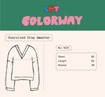 LOT Colorways Crop Oversize Sweater