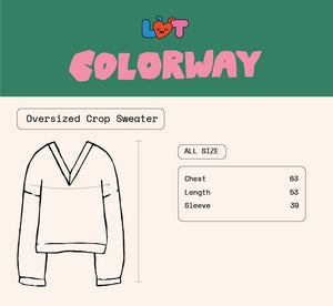 LOT Colorways Crop Oversize Sweater
