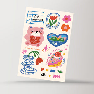 Think Happy Thoughts Sticker Set