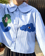 Work Hard Stay Cute Buttoned Shirt Long Sleeve  | Liunic on Things