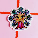 Cosmic Carnival Sticker 3D Hologram