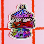 Cosmic Carnival Sticker 3D Hologram