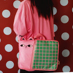 Cosmic Carnival Pink Cat Laptop Bag