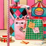Cosmic Carnival Pink Cat Laptop Bag