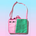 Cosmic Carnival Pink Cat Laptop Bag