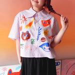 Work Hard Stay Cute Buttoned Shirt | Liunic on Things