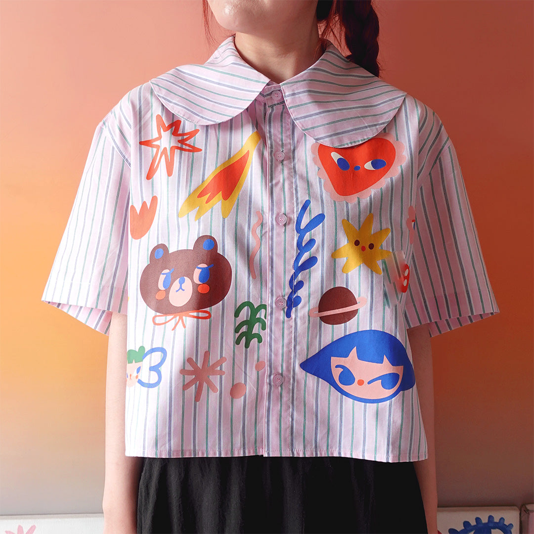 Work Hard Stay Cute Buttoned Shirt | Liunic on Things