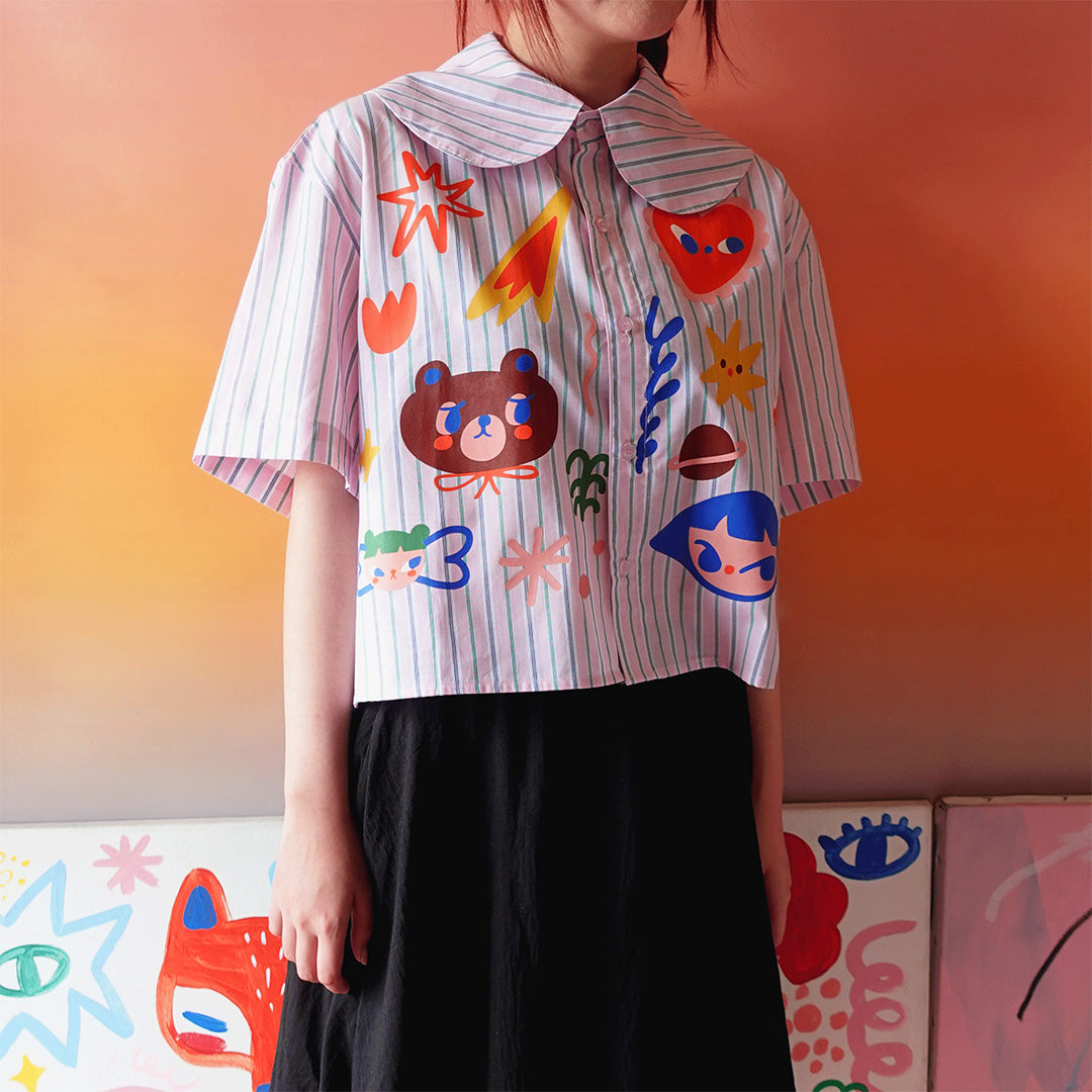 Work Hard Stay Cute Buttoned Shirt | Liunic on Things