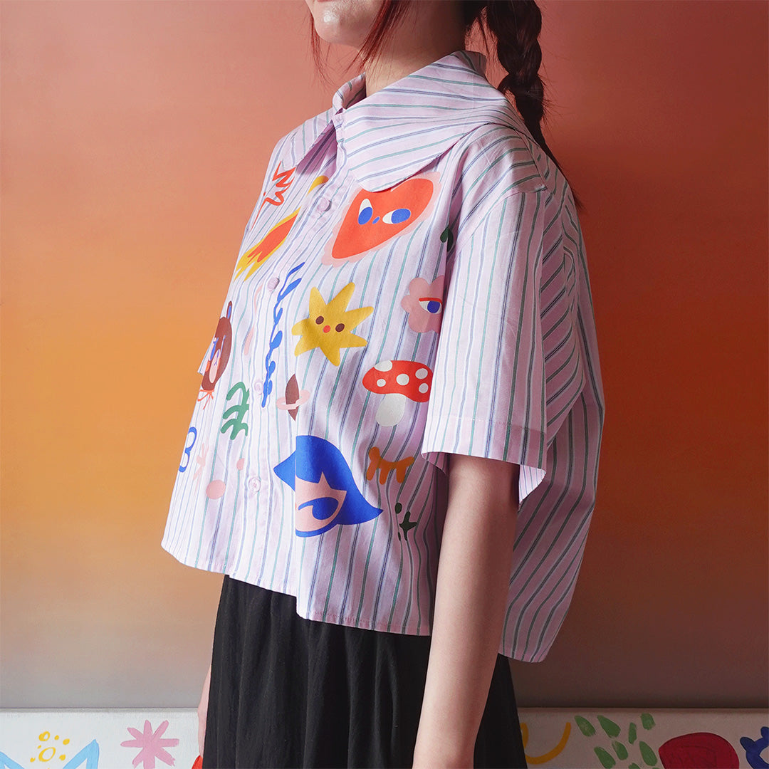 Work Hard Stay Cute Buttoned Shirt | Liunic on Things