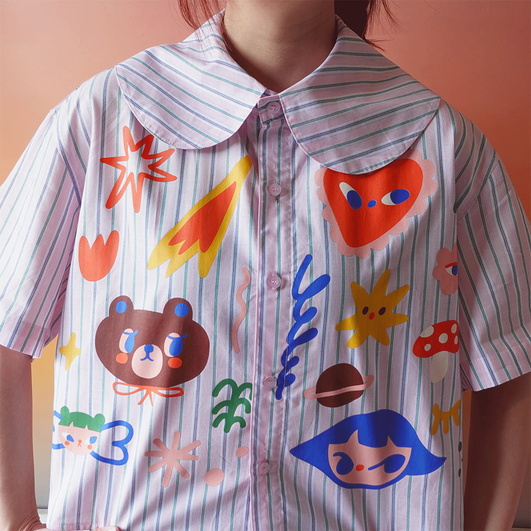 Work Hard Stay Cute Buttoned Shirt | Liunic on Things