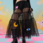 Pixie Pop Dream Black Embroidery Skirt | Liunic on Things