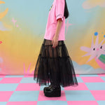 Pixie Pop Dream Black Embroidery Skirt | Liunic on Things