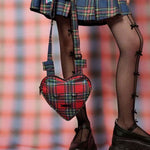 Plaid Playdate Heart Logo Bag | Liunic on Things