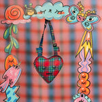 Plaid Playdate Heart Logo Bag | Liunic on Things