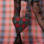 Plaid Playdate Heart Logo Bag | Liunic on Things