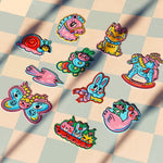 Plaid Playdate Glitter Sticker | Liunic on Things