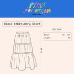 Pixie Pop Dream Black Embroidery Skirt | Liunic on Things