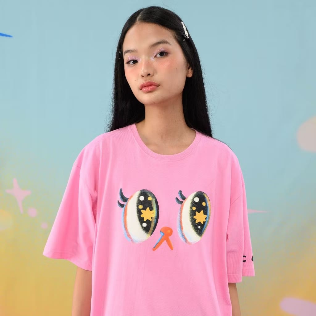 Pixie Pop Dream Pink Oversized T-shirt | Liunic on Things