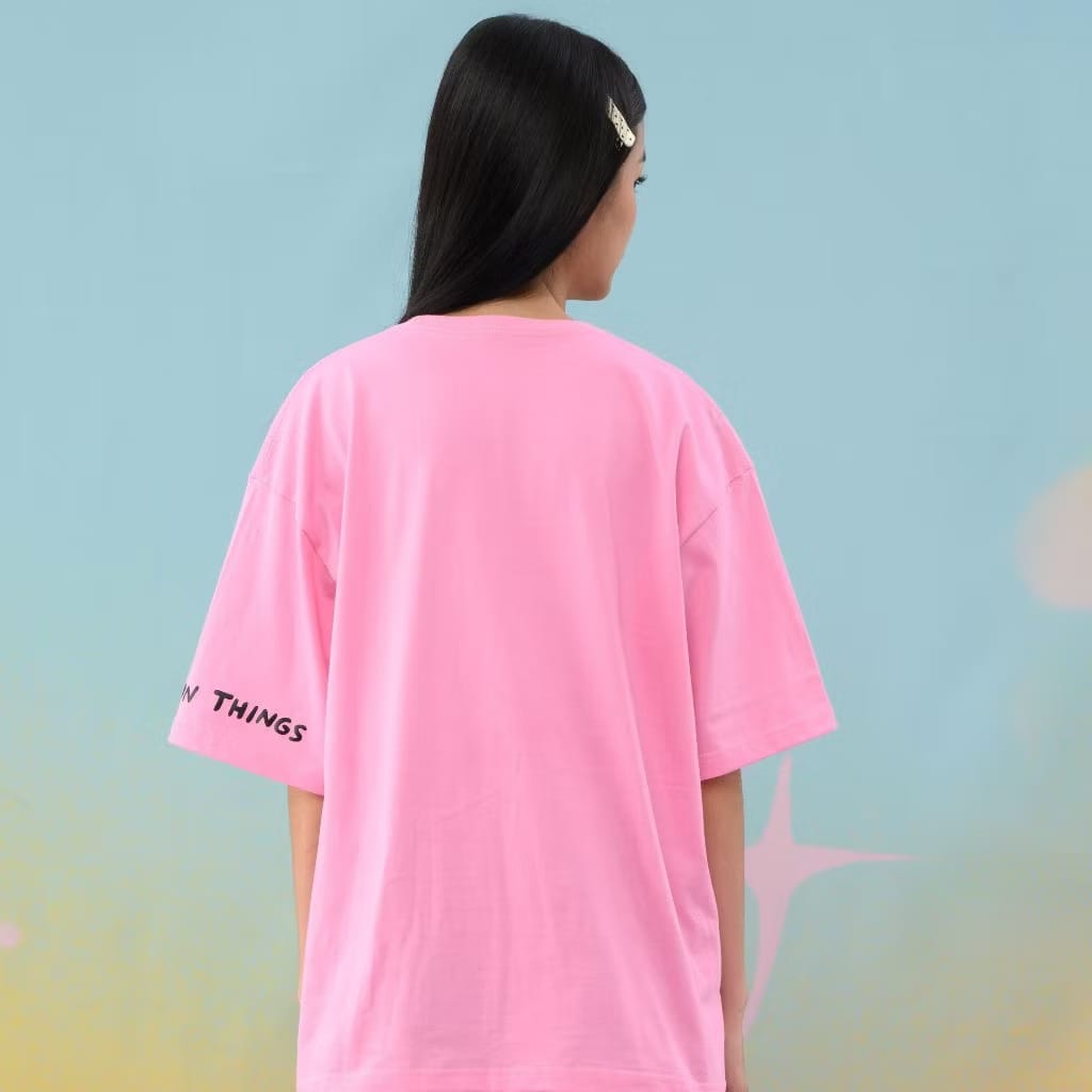 Pixie Pop Dream Pink Oversized T-shirt | Liunic on Things