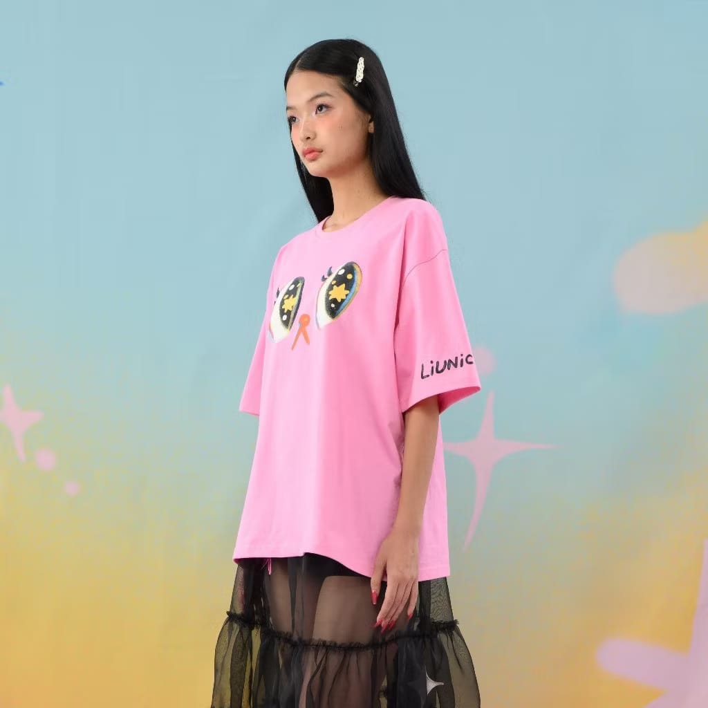 Pixie Pop Dream Pink Oversized T-shirt | Liunic on Things